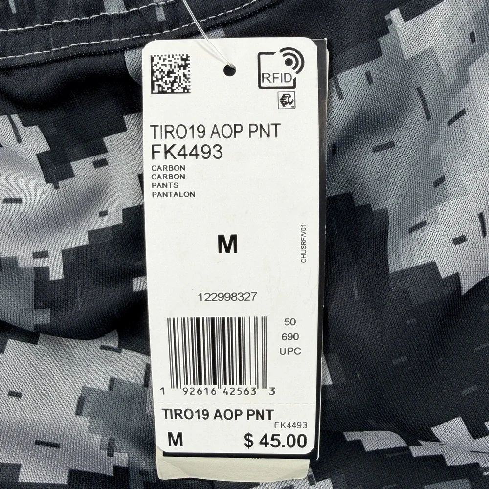 NWT Adidas Tiro 19 AOP Camo Track Pants Mens Medium Carbon Gray Soccer FK4493